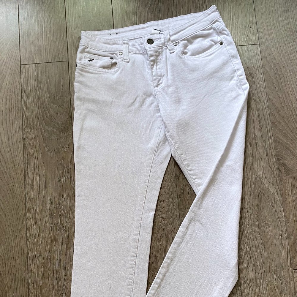 Womens White Straight Leg Jeans